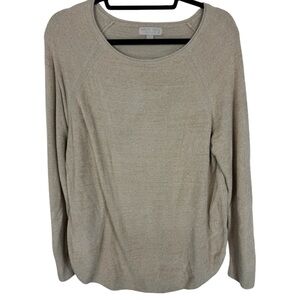 Barefoot Dreams Cozy Chic Ultra Lite Beige Sweater L